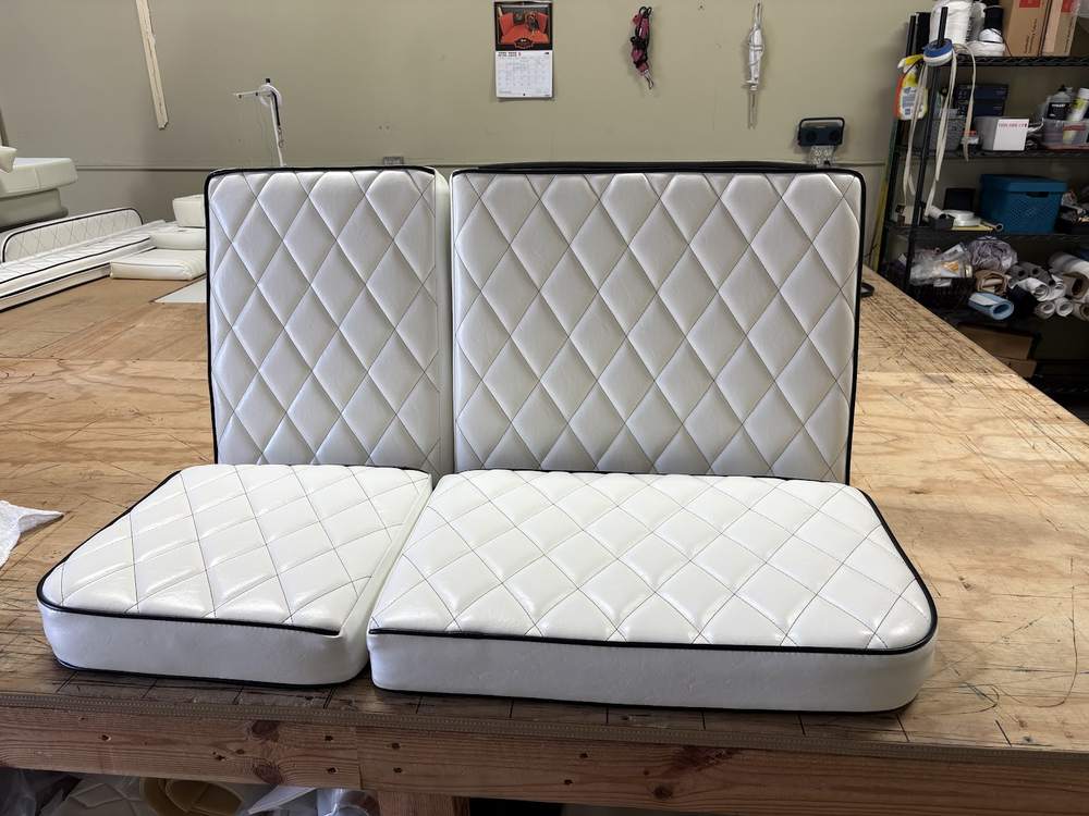 Custom marine cushions and upholstery