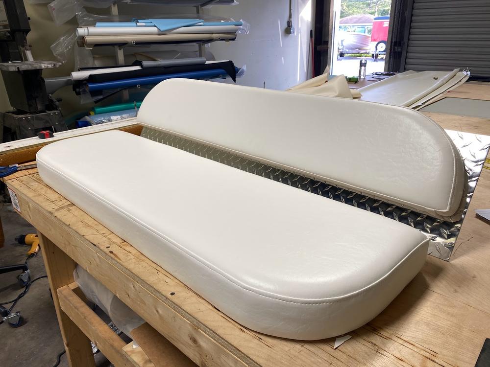 Custom marine cushions and upholstery