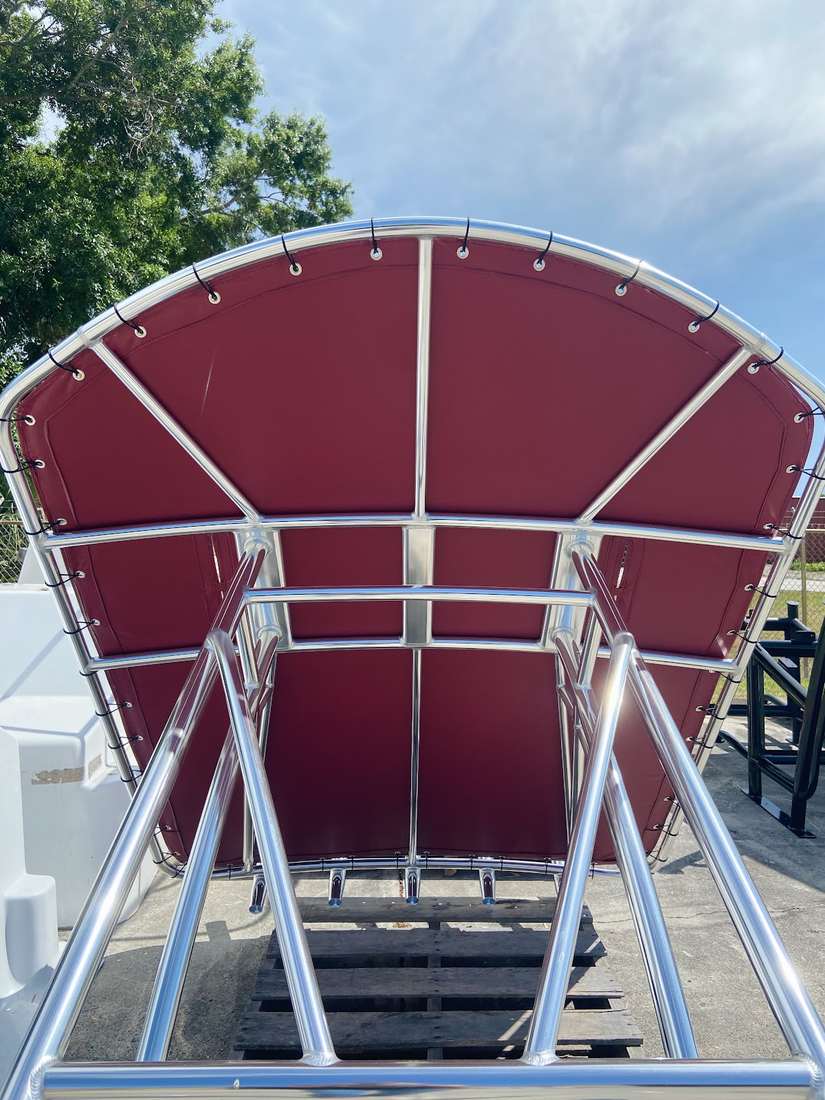 Custom T-top on a boat