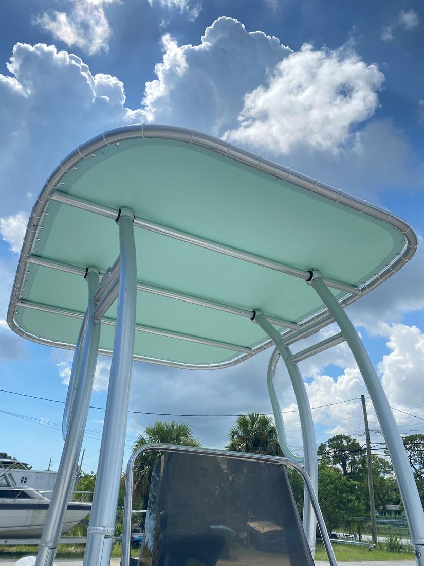 Custom T-top on a boat