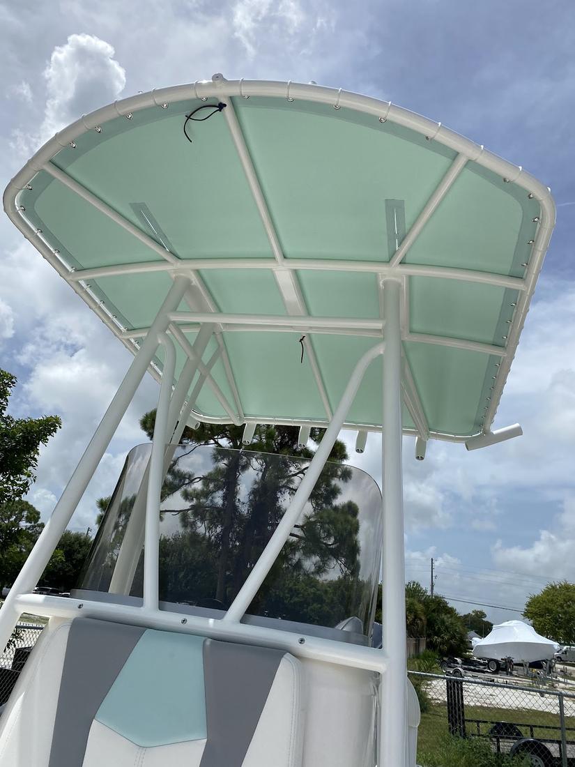 Custom T-top on a boat