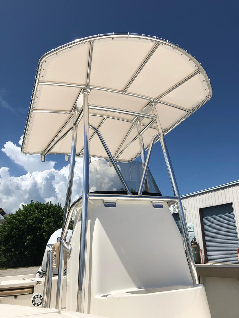 Custom T-top on a boat