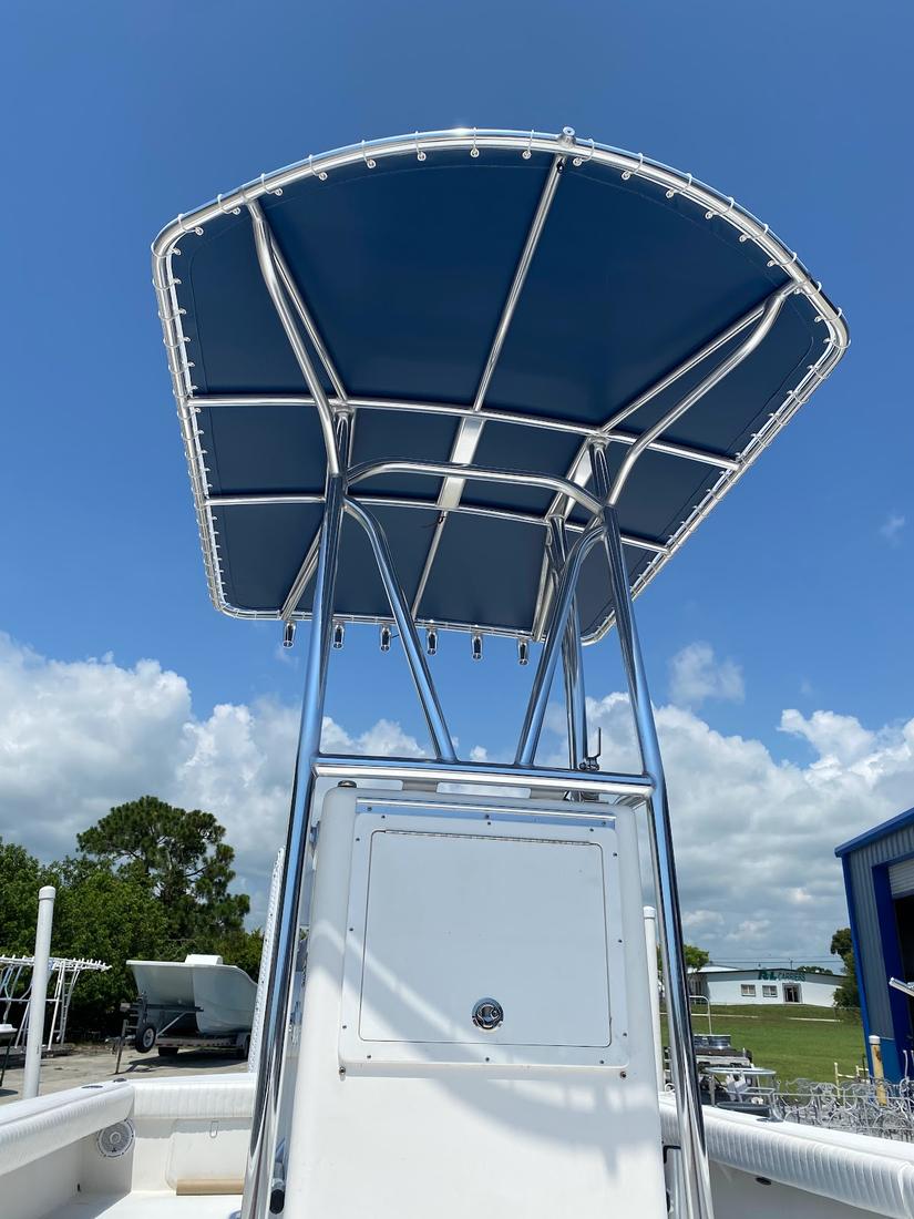 Custom T-top on a boat